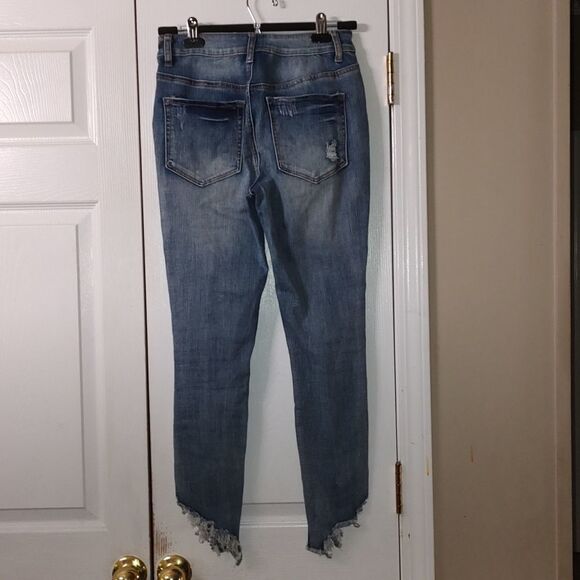 Rue21 High Rise Ankle Super Distressed Jeggings Sz 6 - Picture 7 of 11